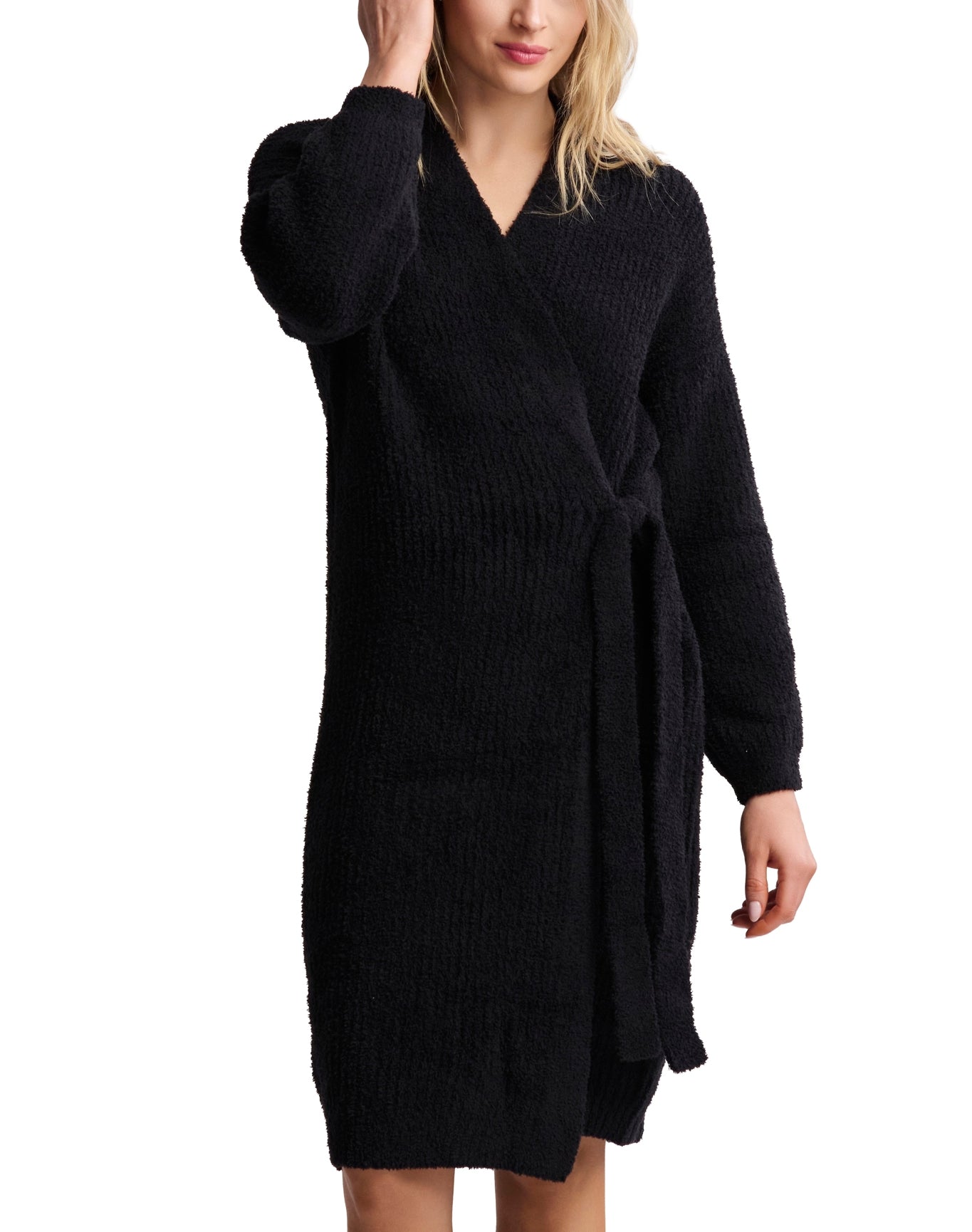 Women | Cozychic Side Tie Robe | Black