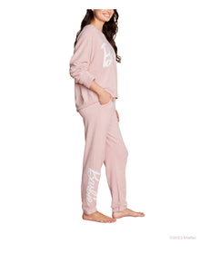 Women | Cozychic Ultra Lite Barbie Pullover | Dusty Rose-White