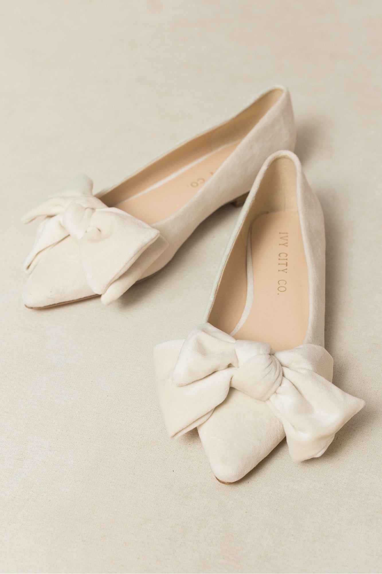 Women | Ivy Bow Flat | Cream