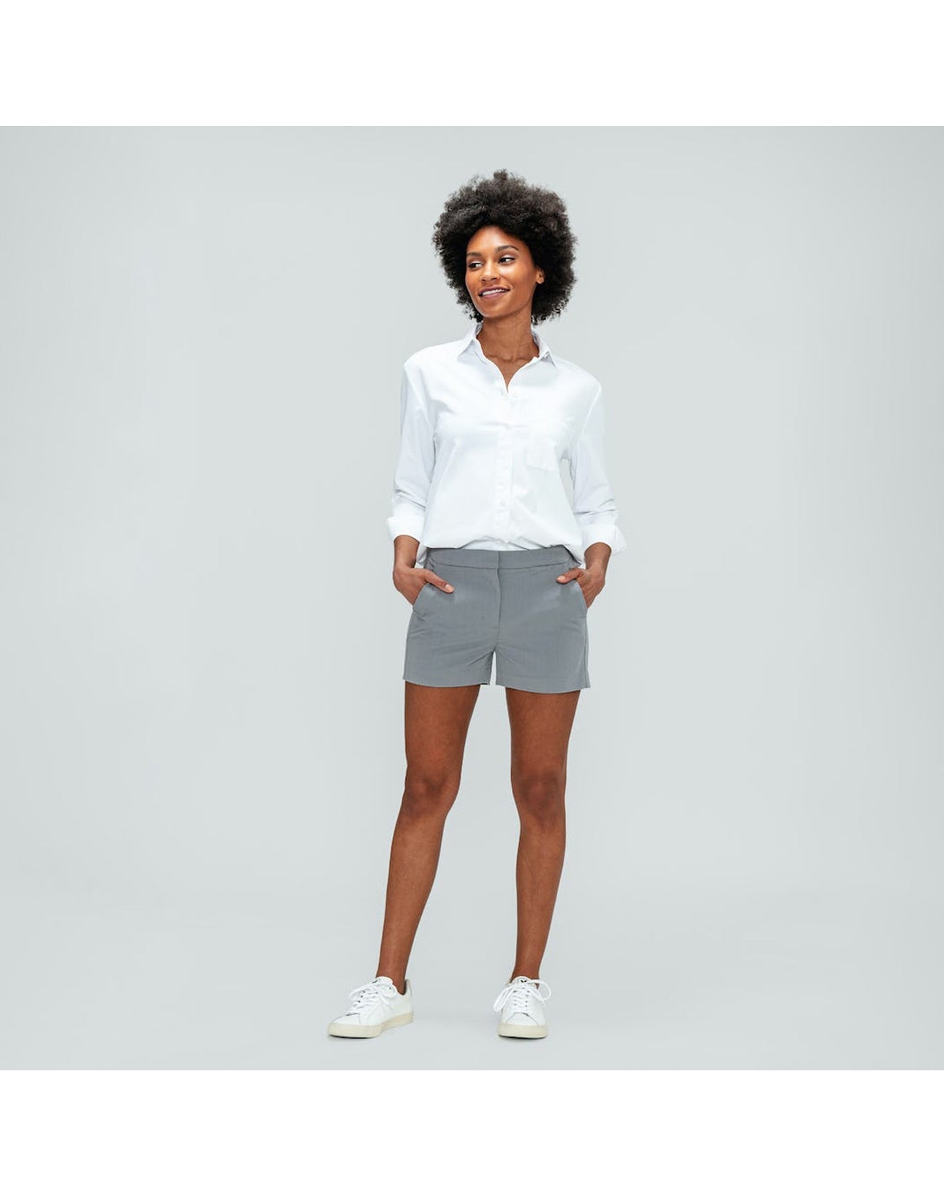 Women | Pace Chino Shorts | Light Grey