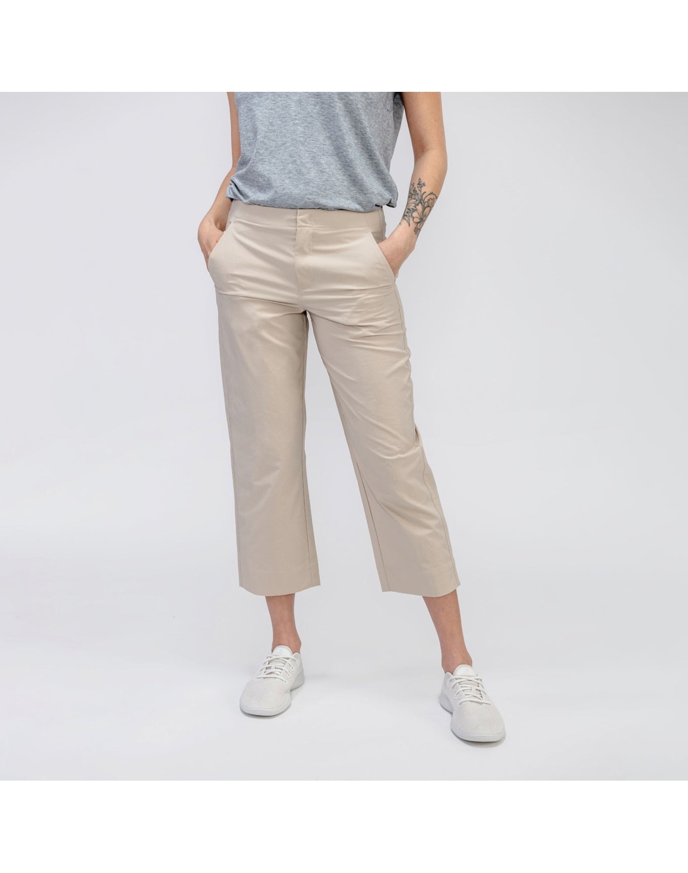 Women | Pace Poplin Cropped Chino | Buff