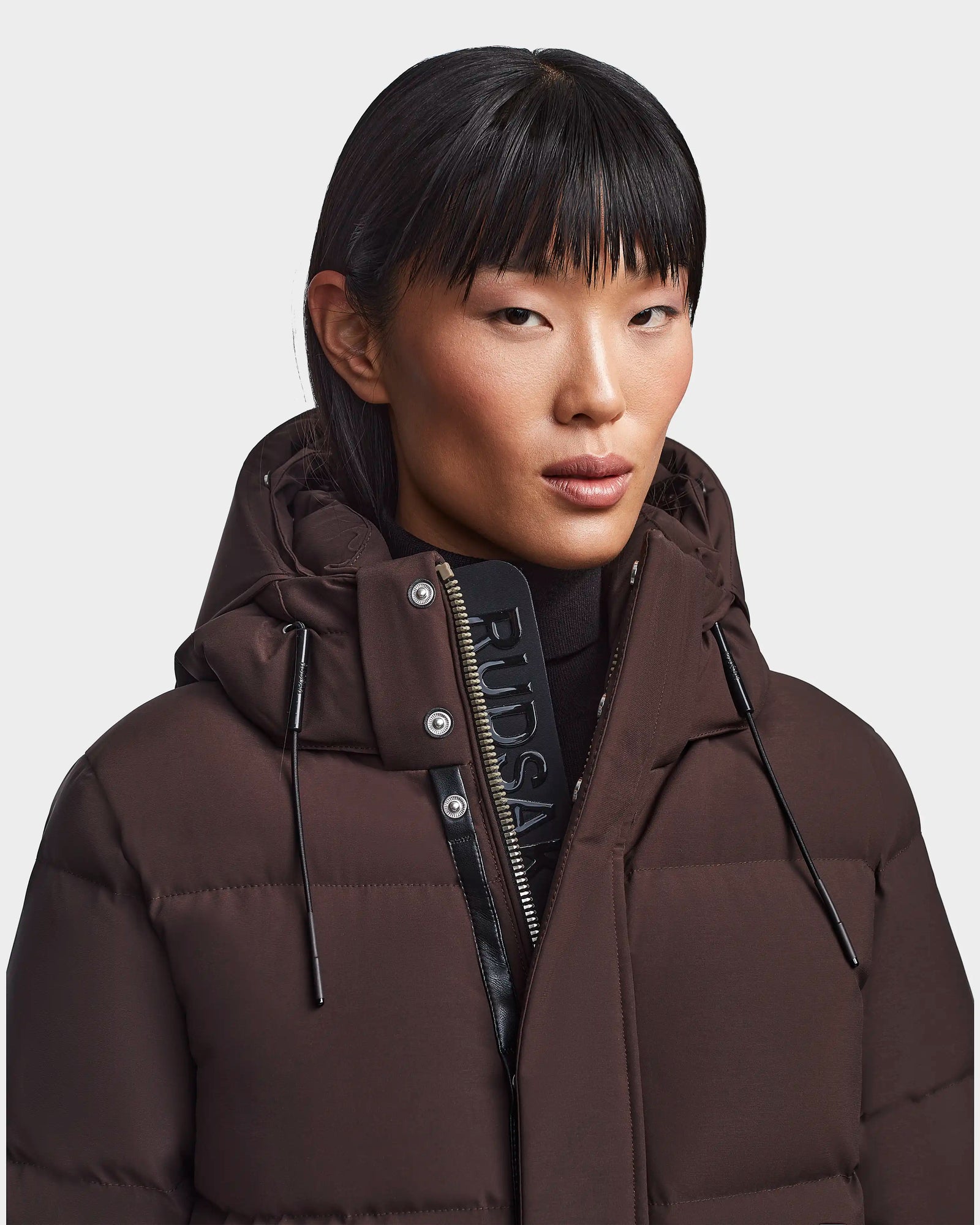 Women | JOELLE M Down Puffer | Chocolate