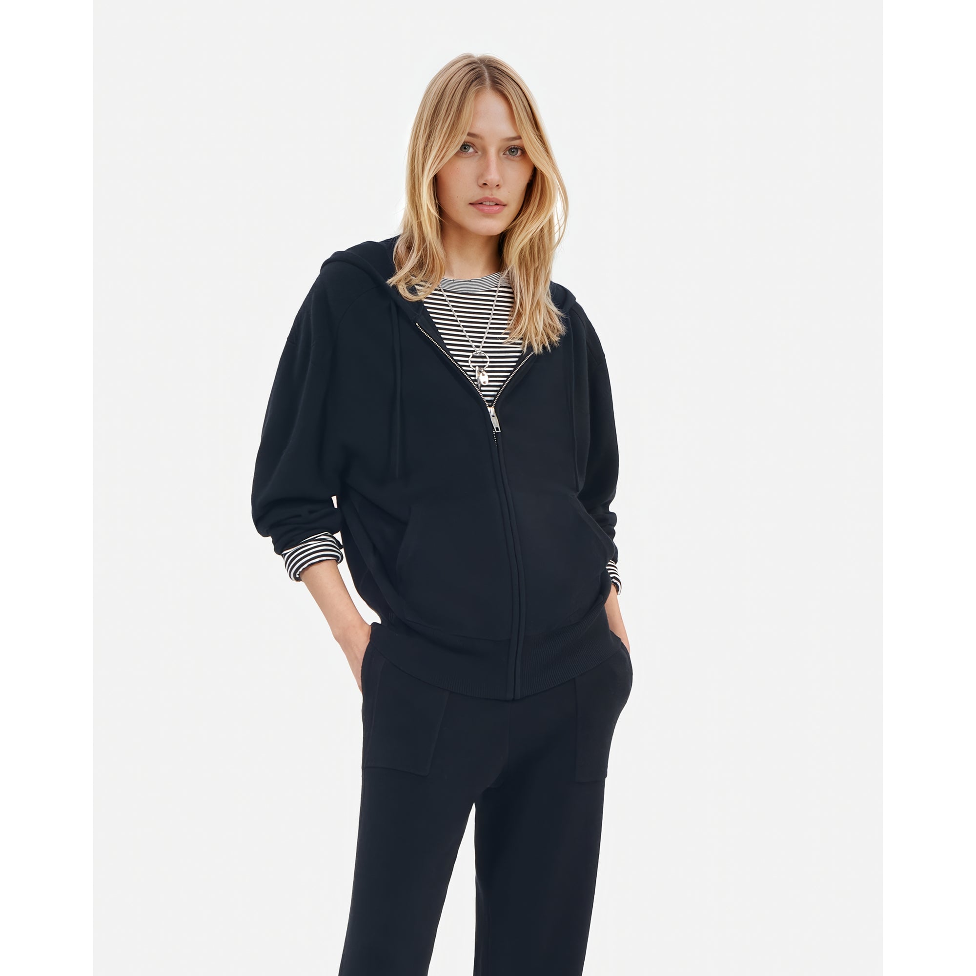 Wool And Cashmere Hoodie | Women | Black