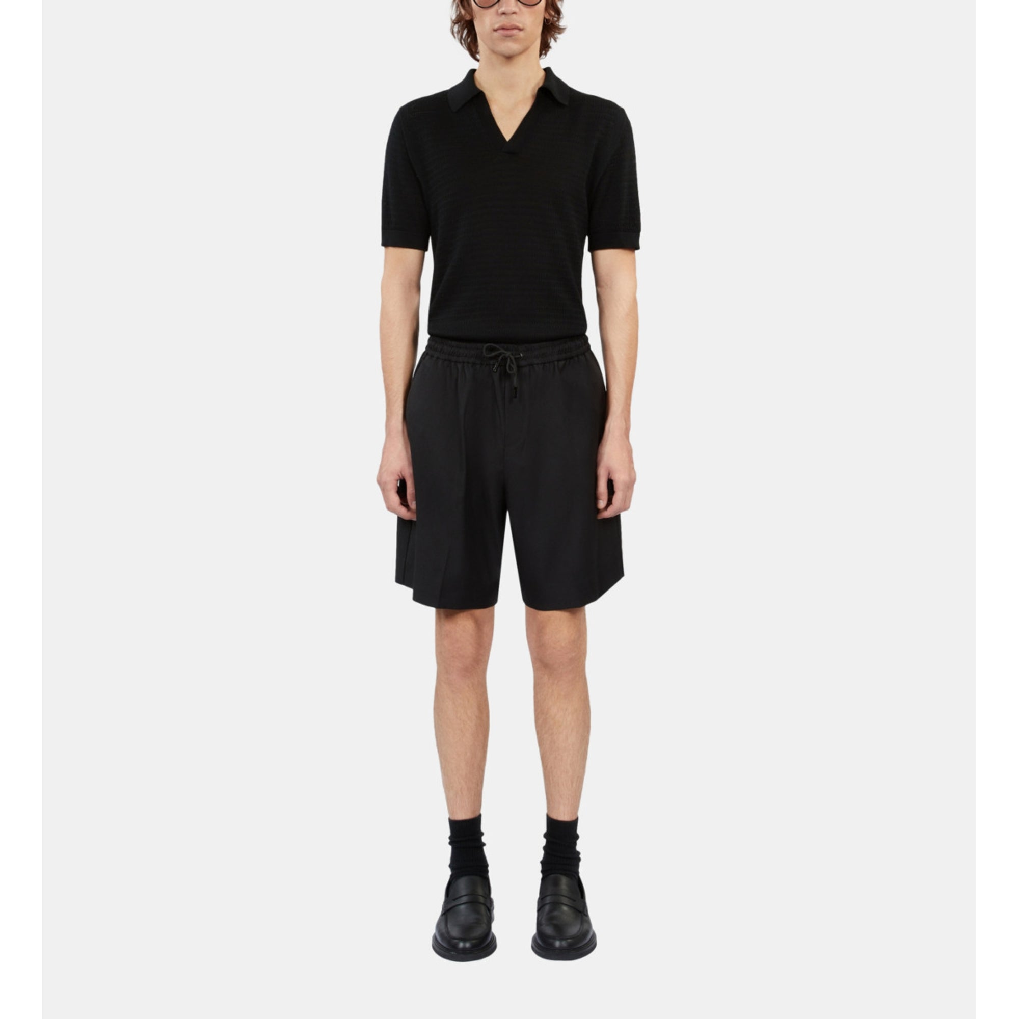 Wool Bermuda Shorts | Men | Black