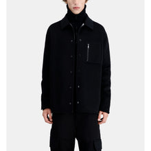 Wool-Blend Overshirt Jacket | Men | Black