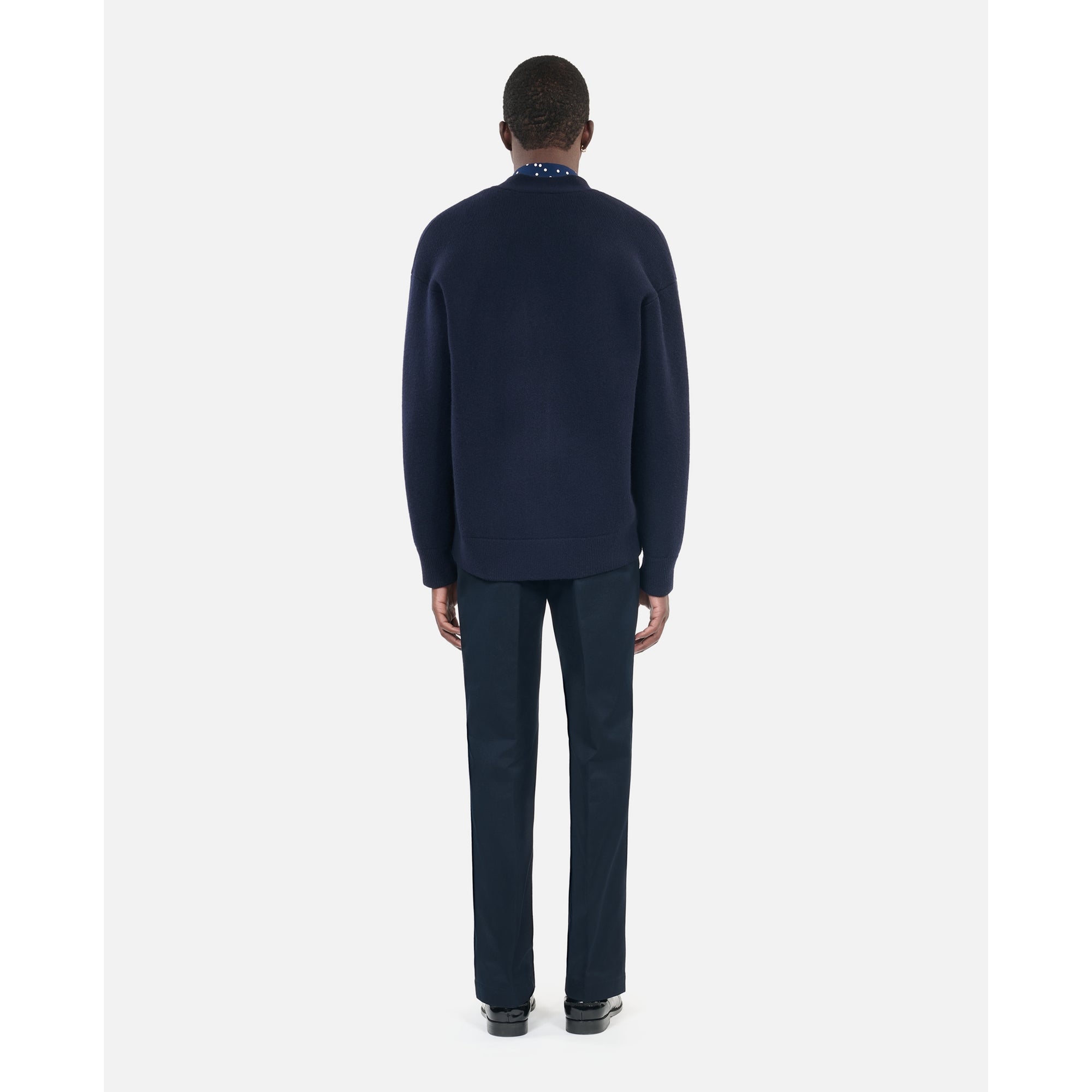 Wool Cardigan | Men | Navy Blue