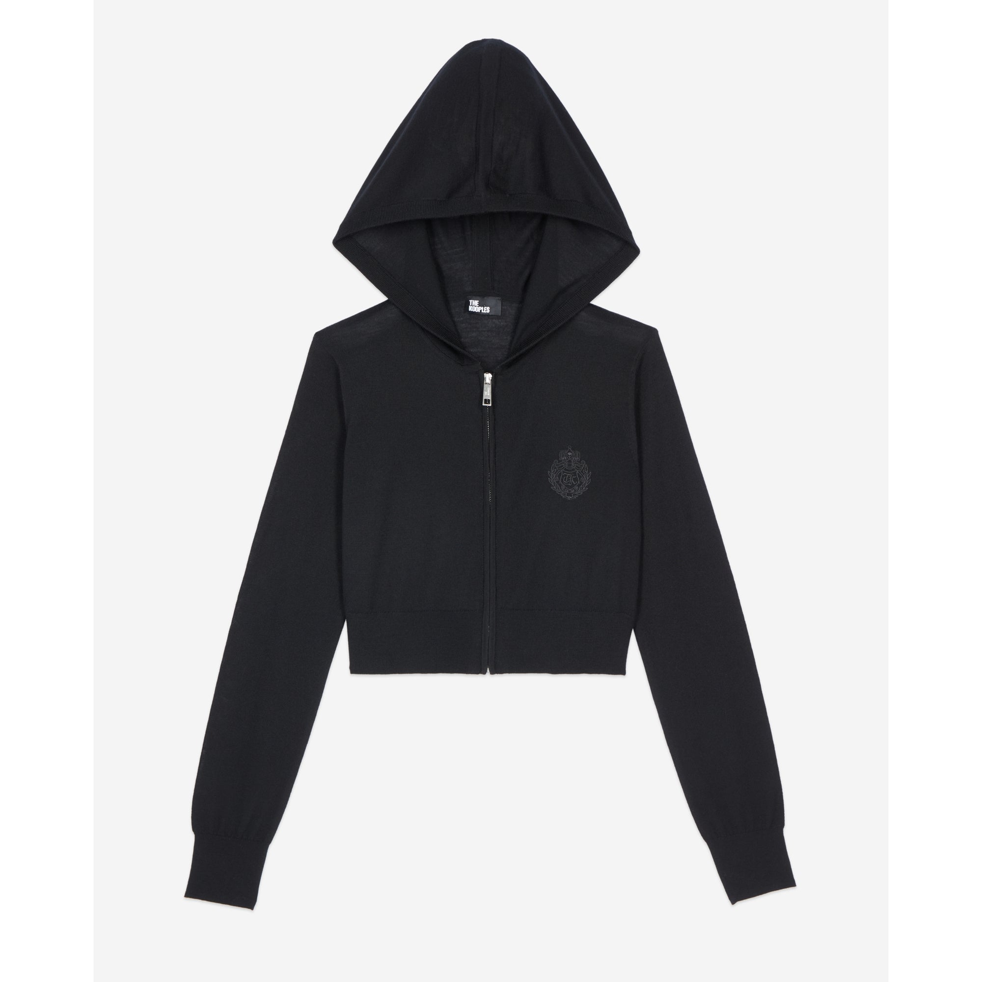 Wool Hooded Cardigan | Women | Black