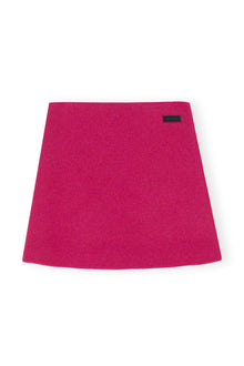 Wool Mini Skirt | Fiery Red