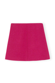 Wool Mini Skirt | Fiery Red
