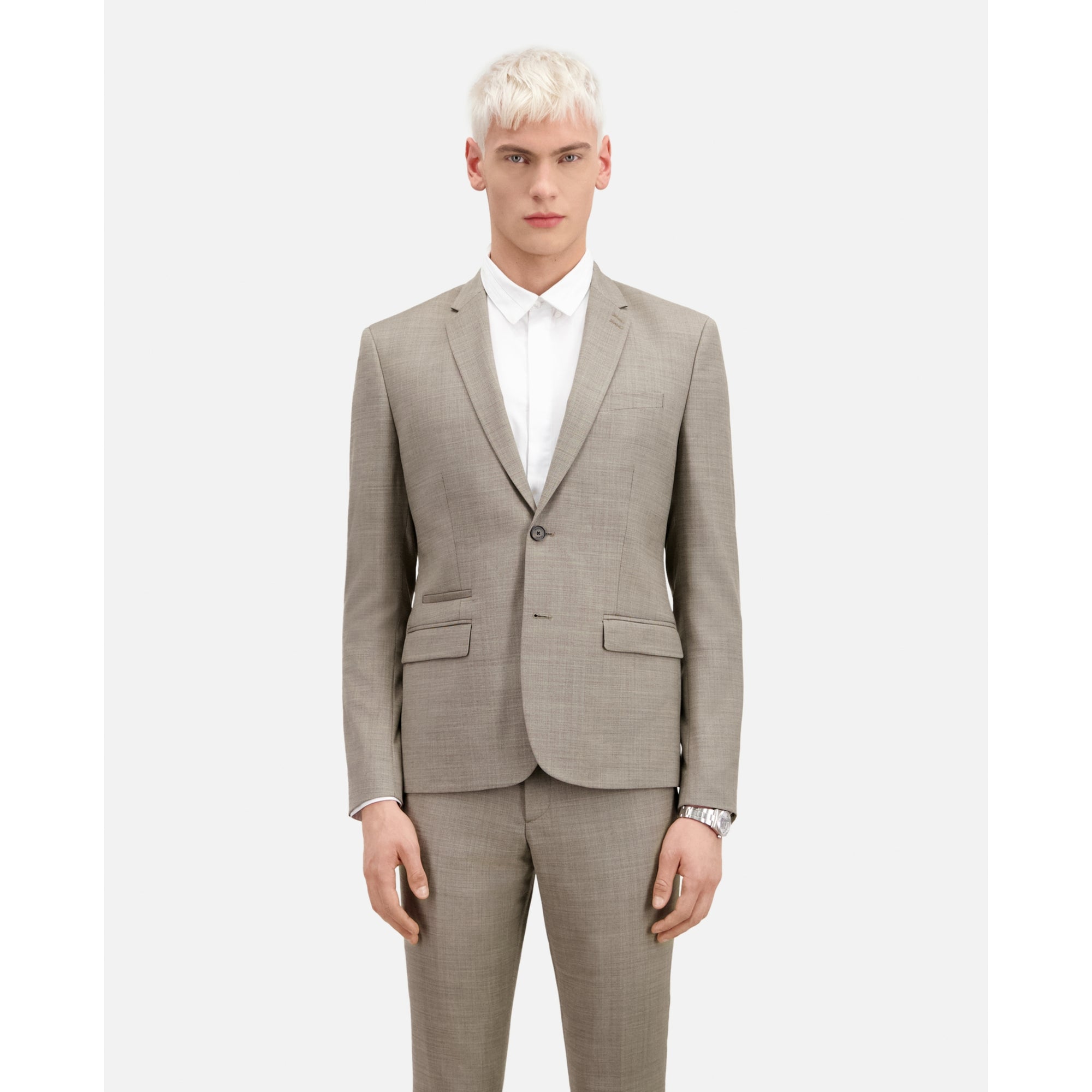 Wool Suit Jacket | Men | Beige