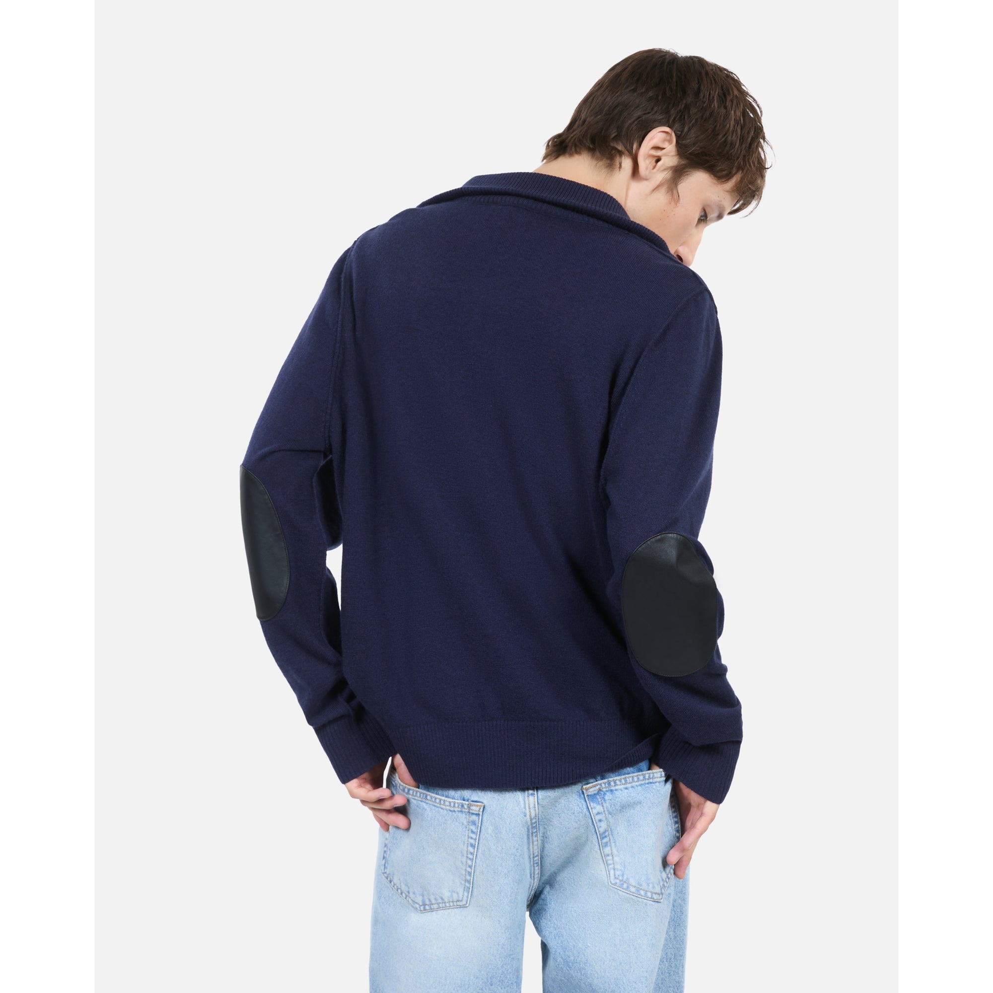 Wool Sweater | Men | Navy Blue