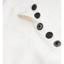 Wool Sweater With Bijou Buttons | Women | Ecru