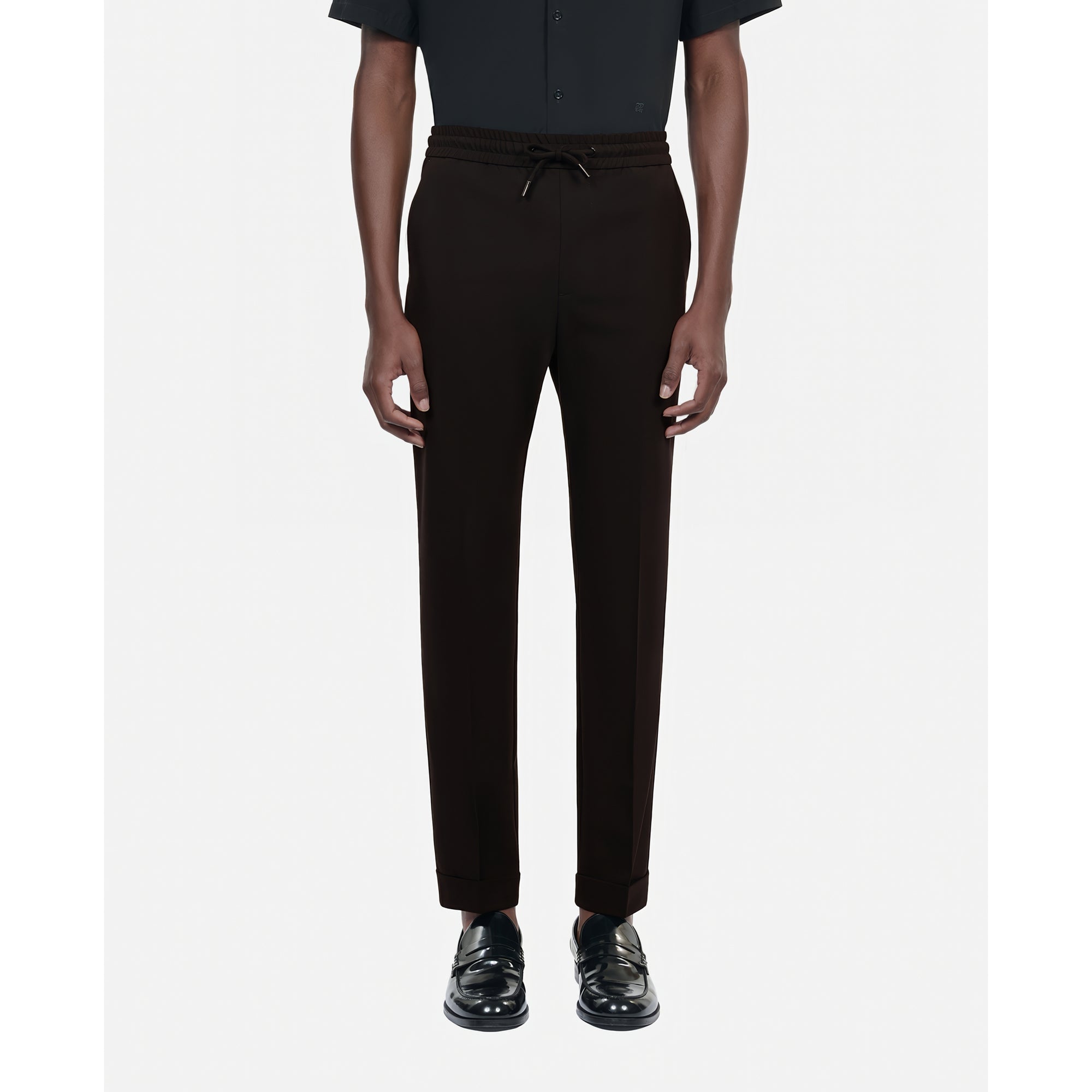 Wool Trousers Straight Cut | Men | Black