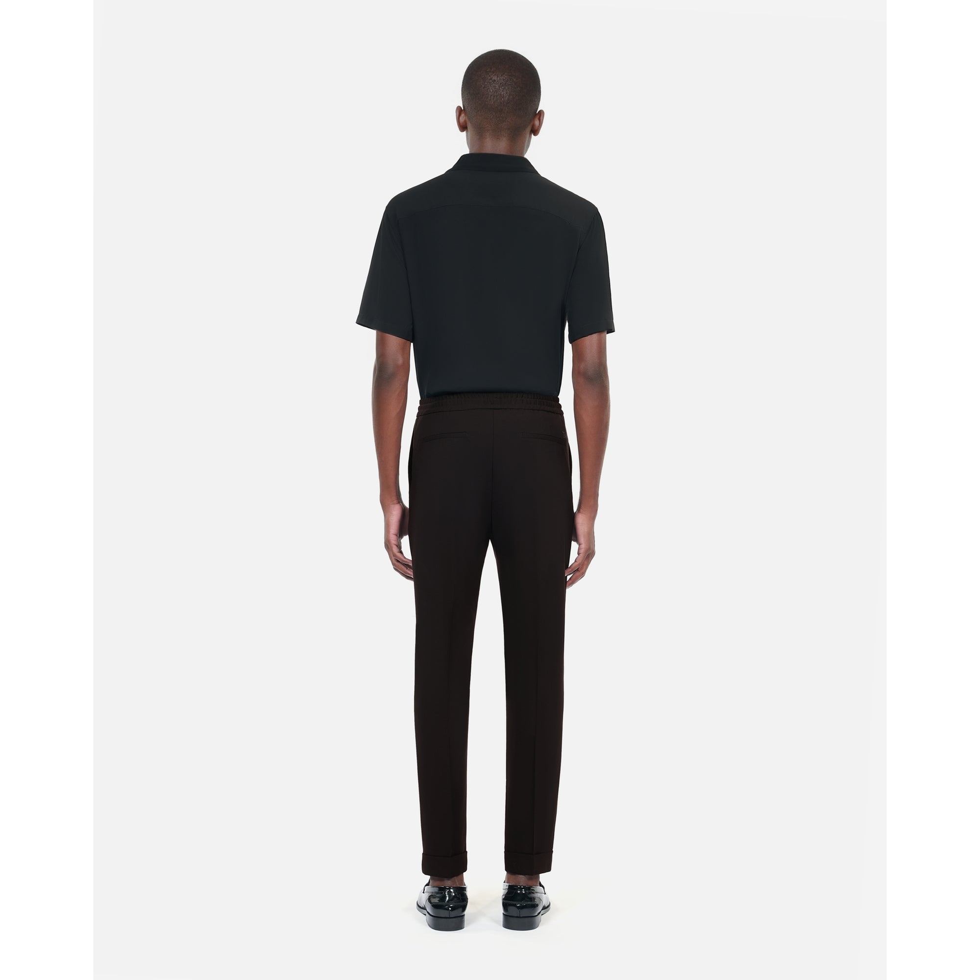 Wool Trousers Straight Cut | Men | Black