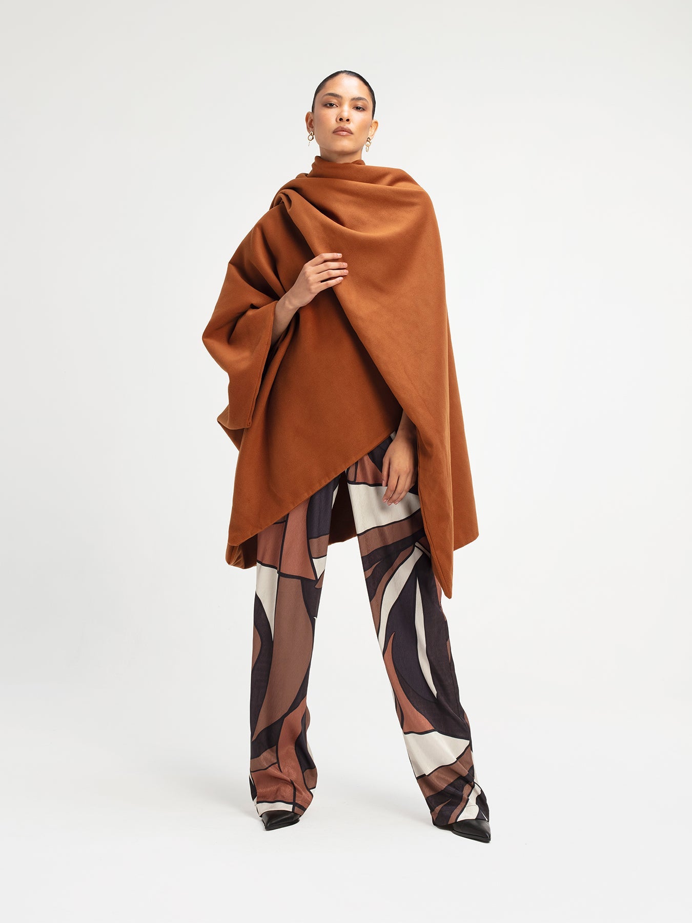 Wrap Cape | Solid Brown