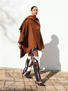 Wrap Cape | Solid Brown
