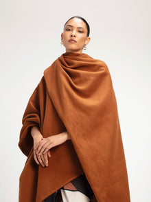 Wrap Cape | Solid Brown