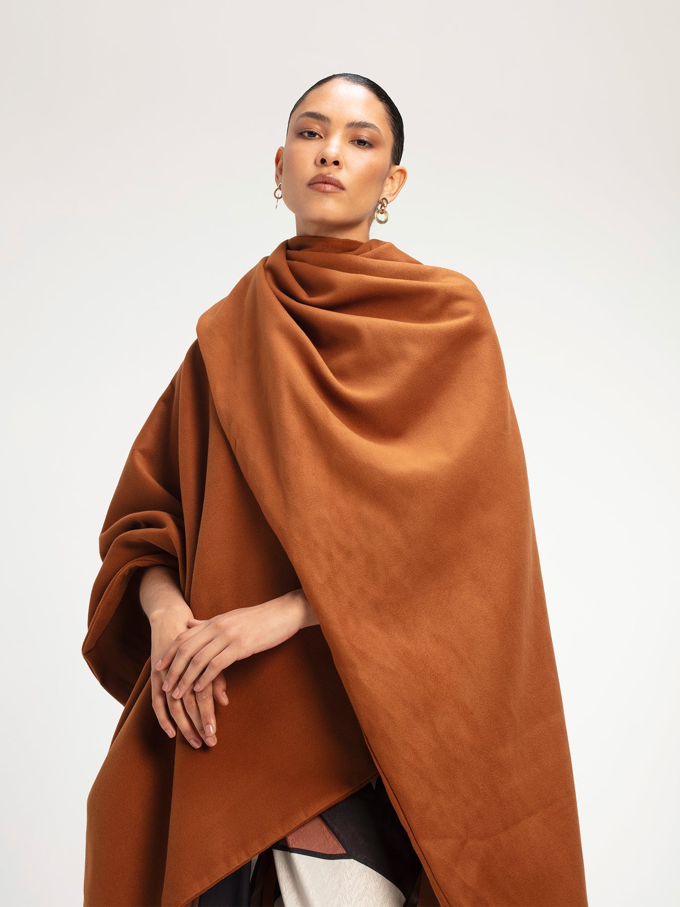 Wrap Cape | Solid Brown