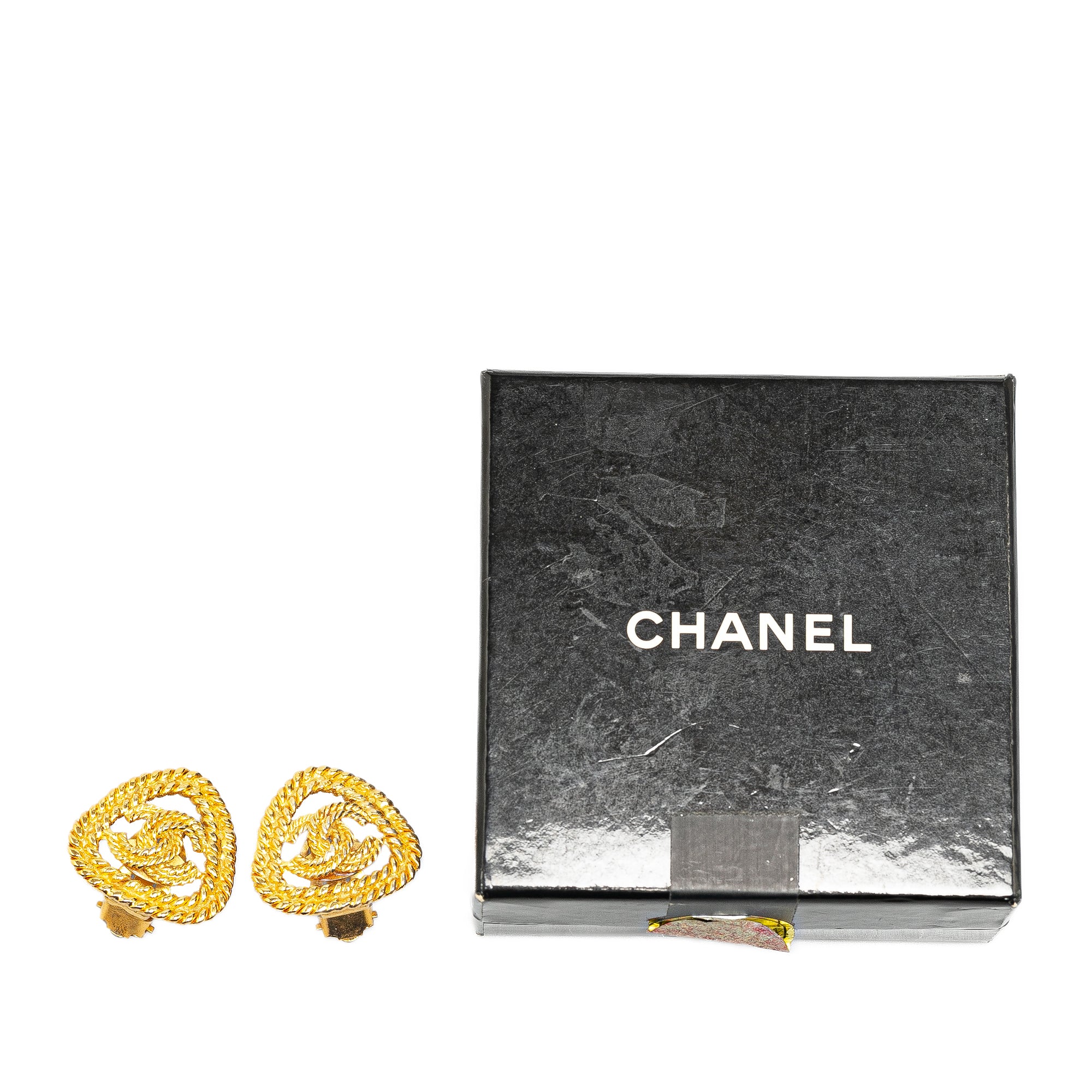 Chanel Pre-Owned Gold Plated CC Triangle Rope Clip On Earrings | Women | Gold (V2)