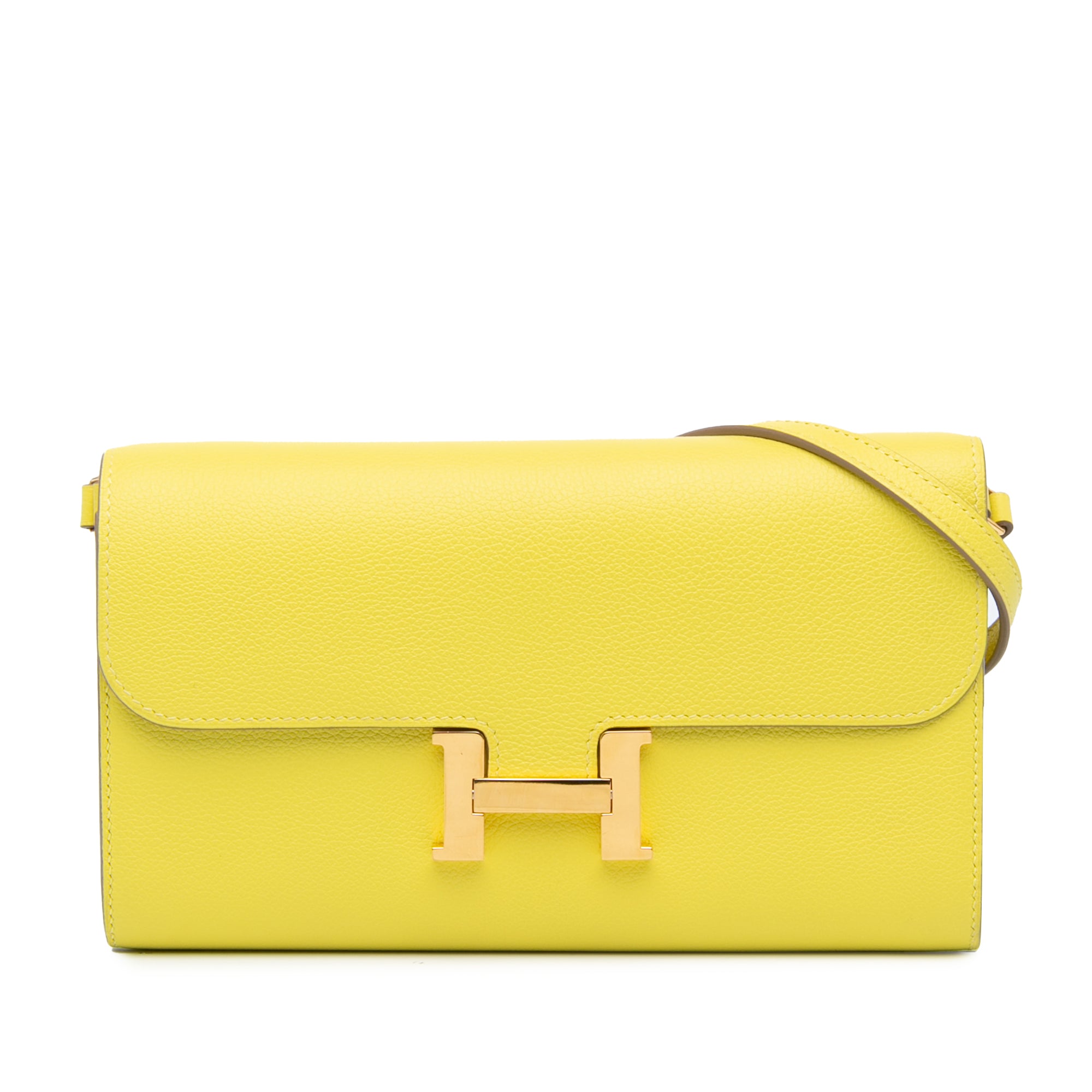 Hermes | Pre-Owned Evercolor Constance Wallet To Go | Yellow