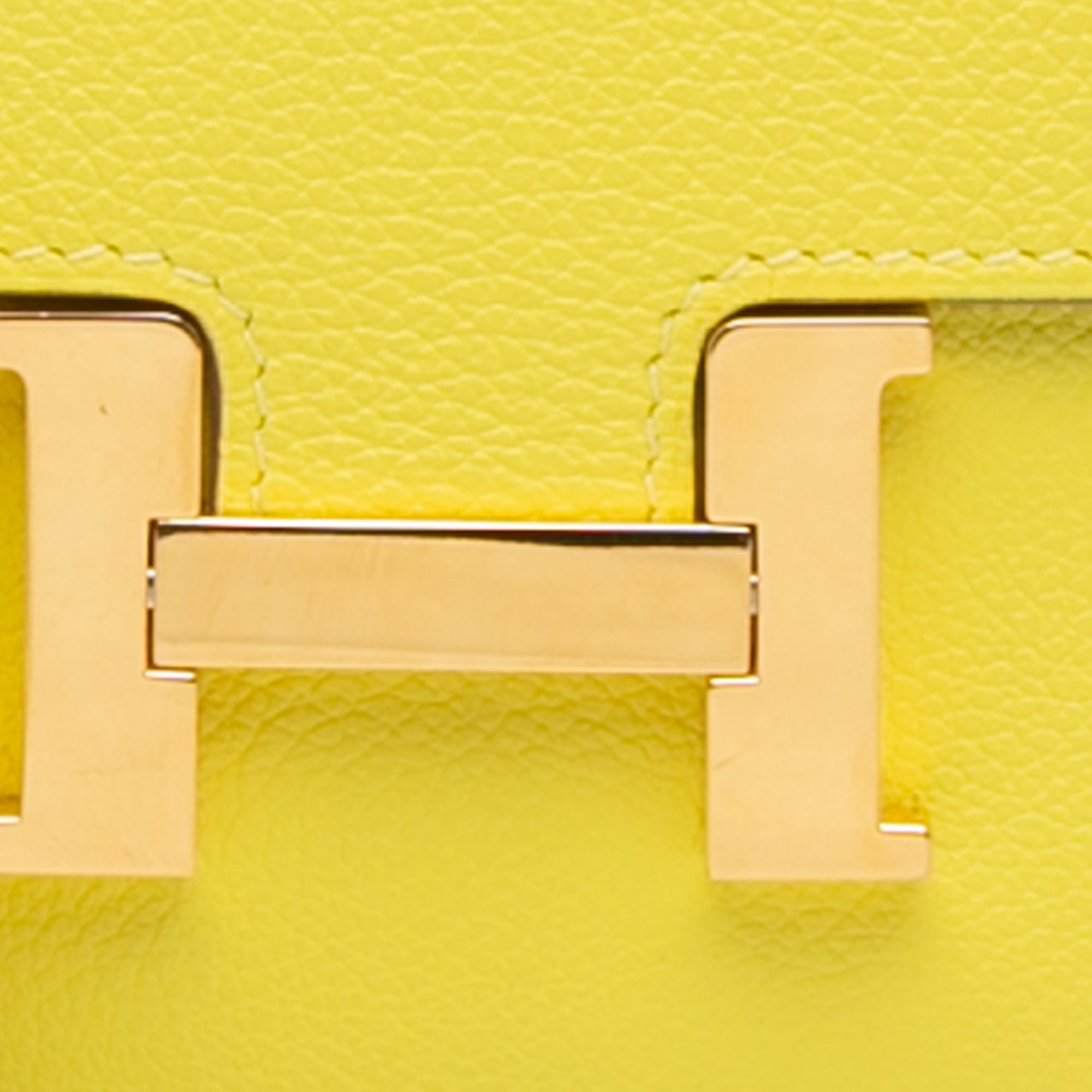 Hermes | Pre-Owned Evercolor Constance Wallet To Go | Yellow