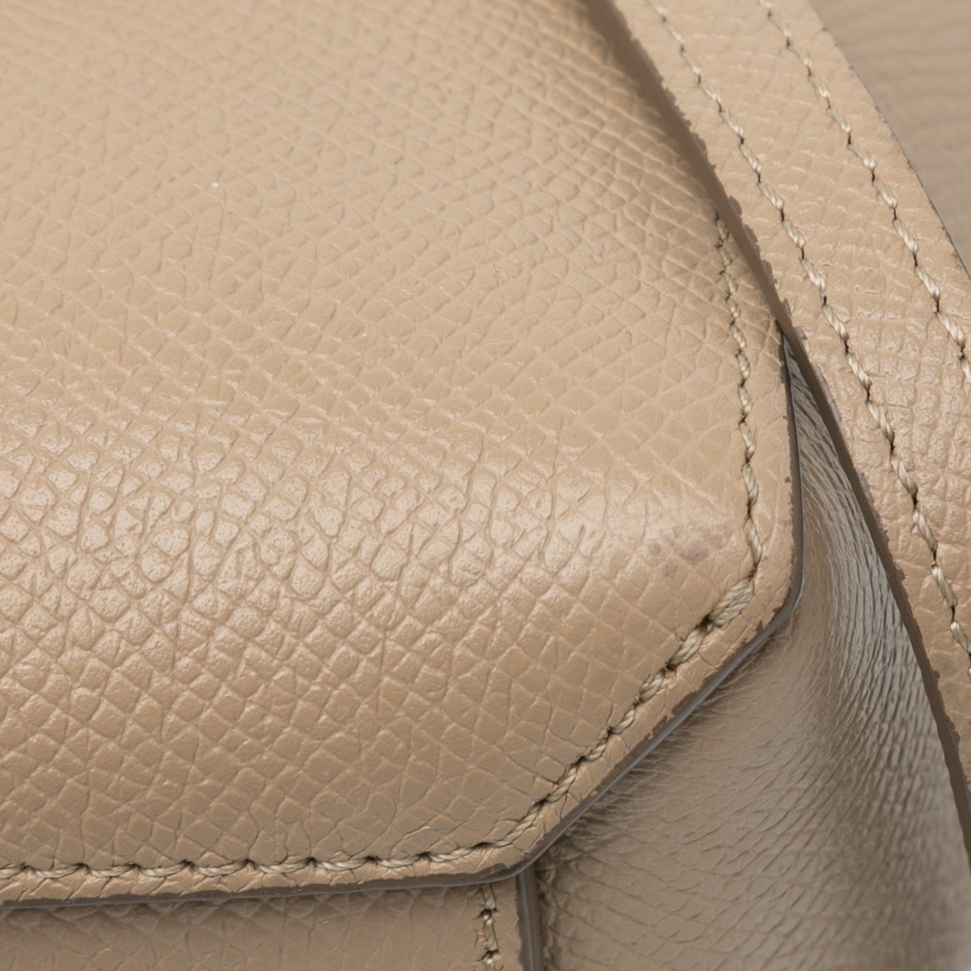 Celine | Pre-Owned Pico Grained Calfskin Belt Bag | Brown/Beige