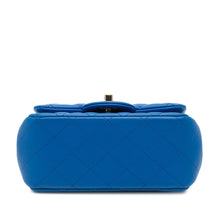 Chanel | Pre-Owned Mini Square Classic Lambskin Single Flap | Blue