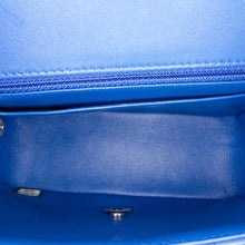 Chanel | Pre-Owned Mini Square Classic Lambskin Single Flap | Blue