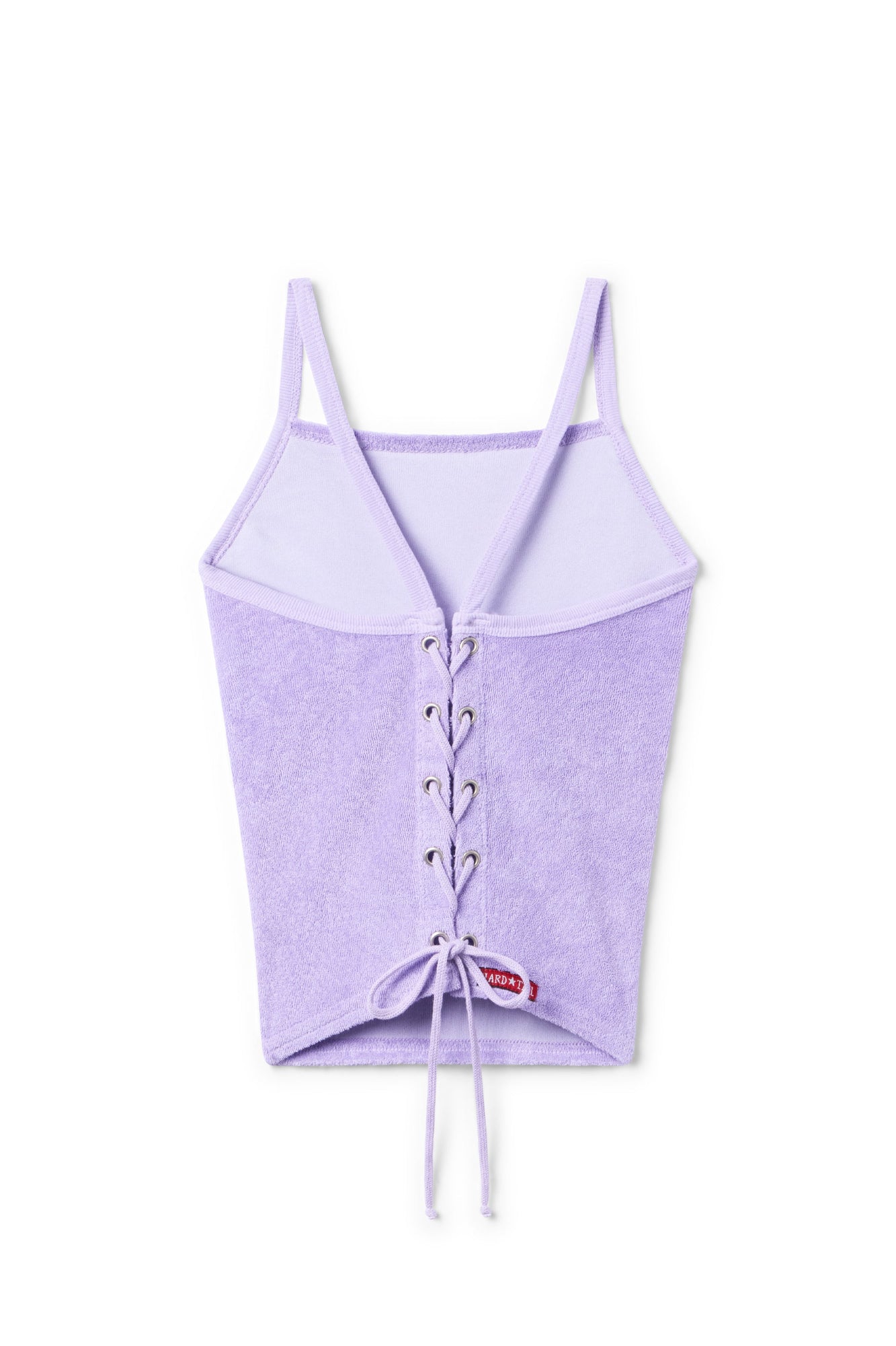 Women | Vintage Terry Laced-Back Crop Tank | Lilac
