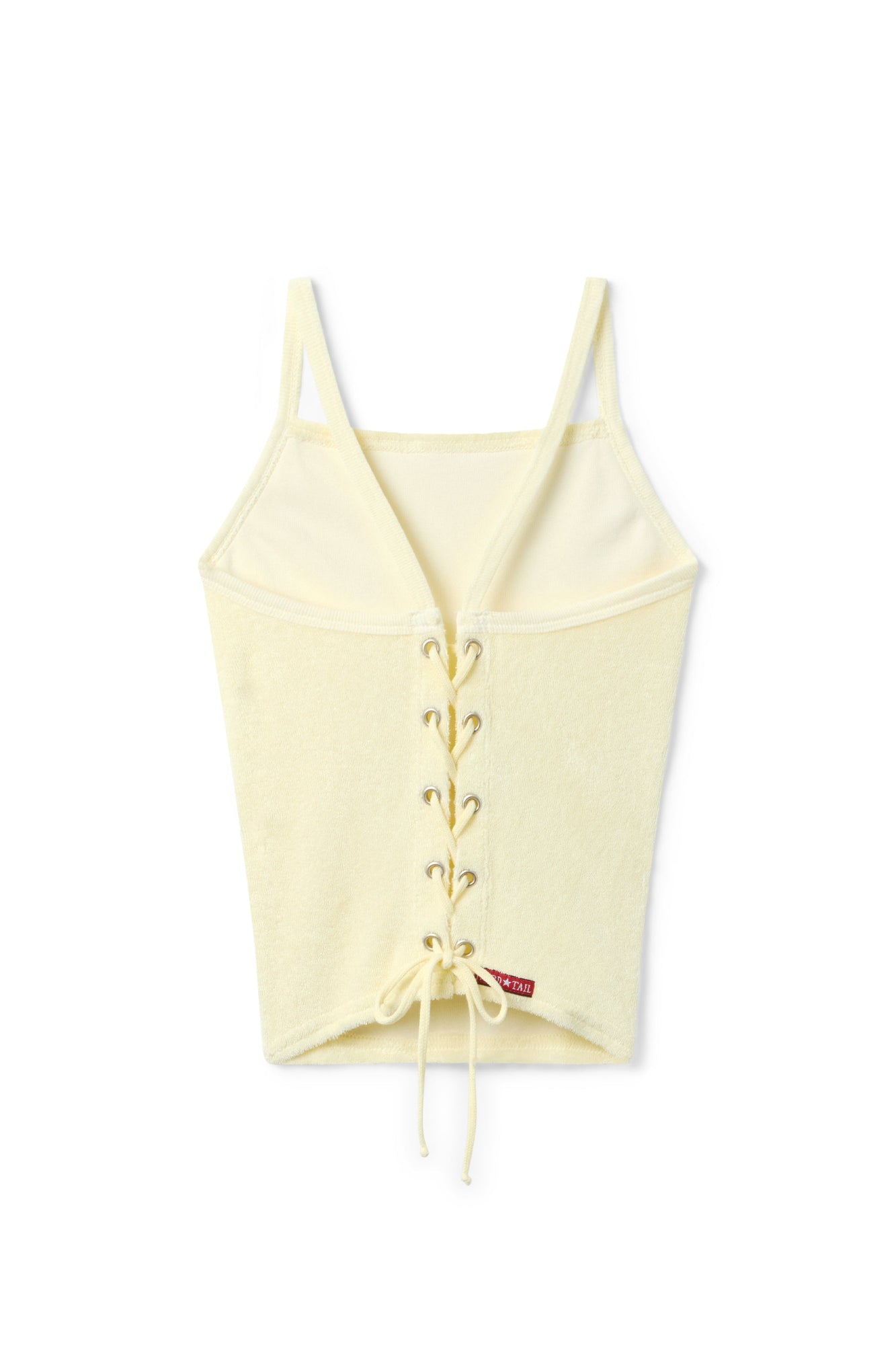 Women | Vintage Terry Laced-Back Crop Tank | Sunwash
