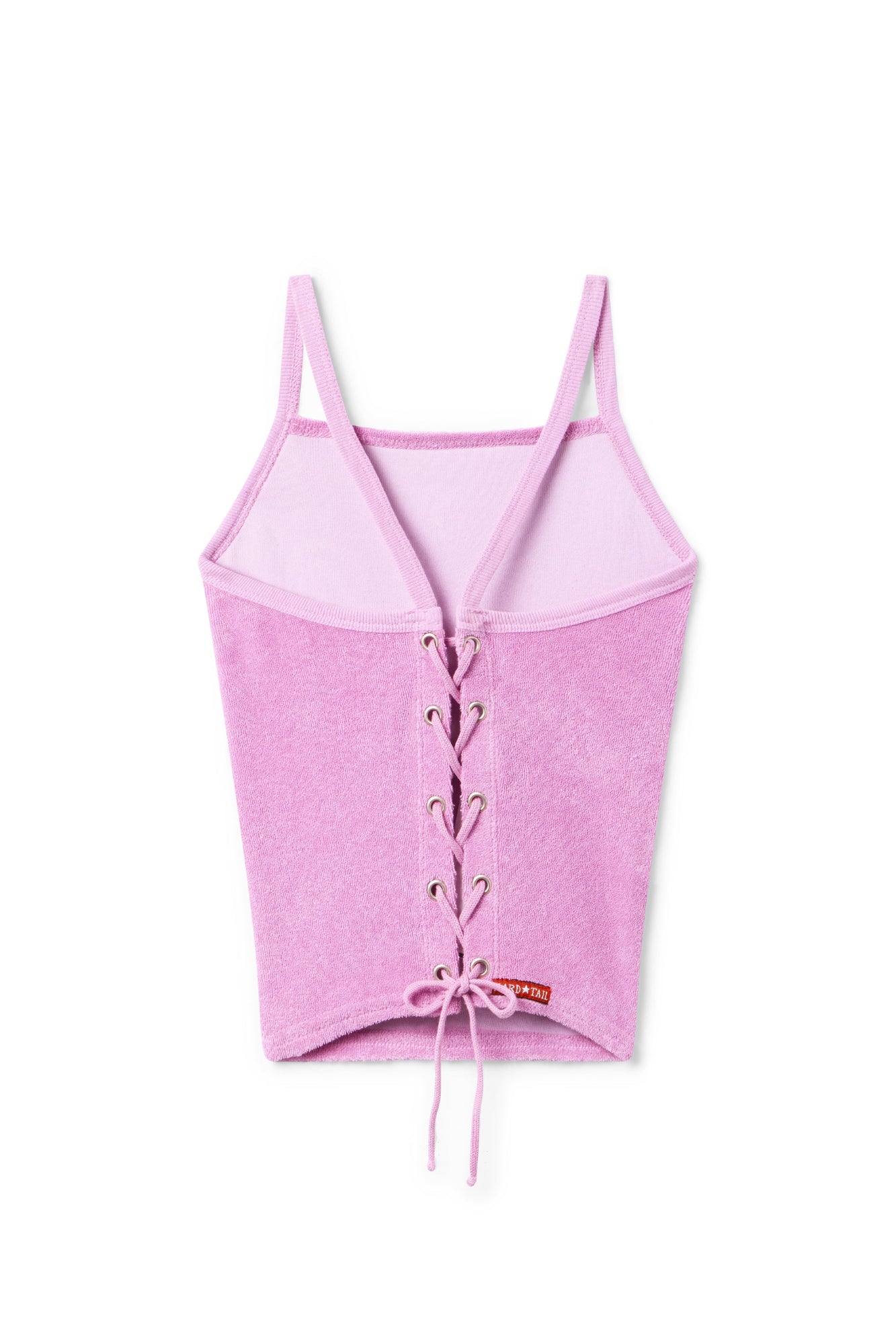 Women | Vintage Terry Laced-Back Crop Tank | Violet
