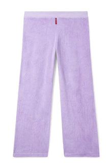 Women | Vintage Terry Crossover Waist Lounge Pant | Lilac