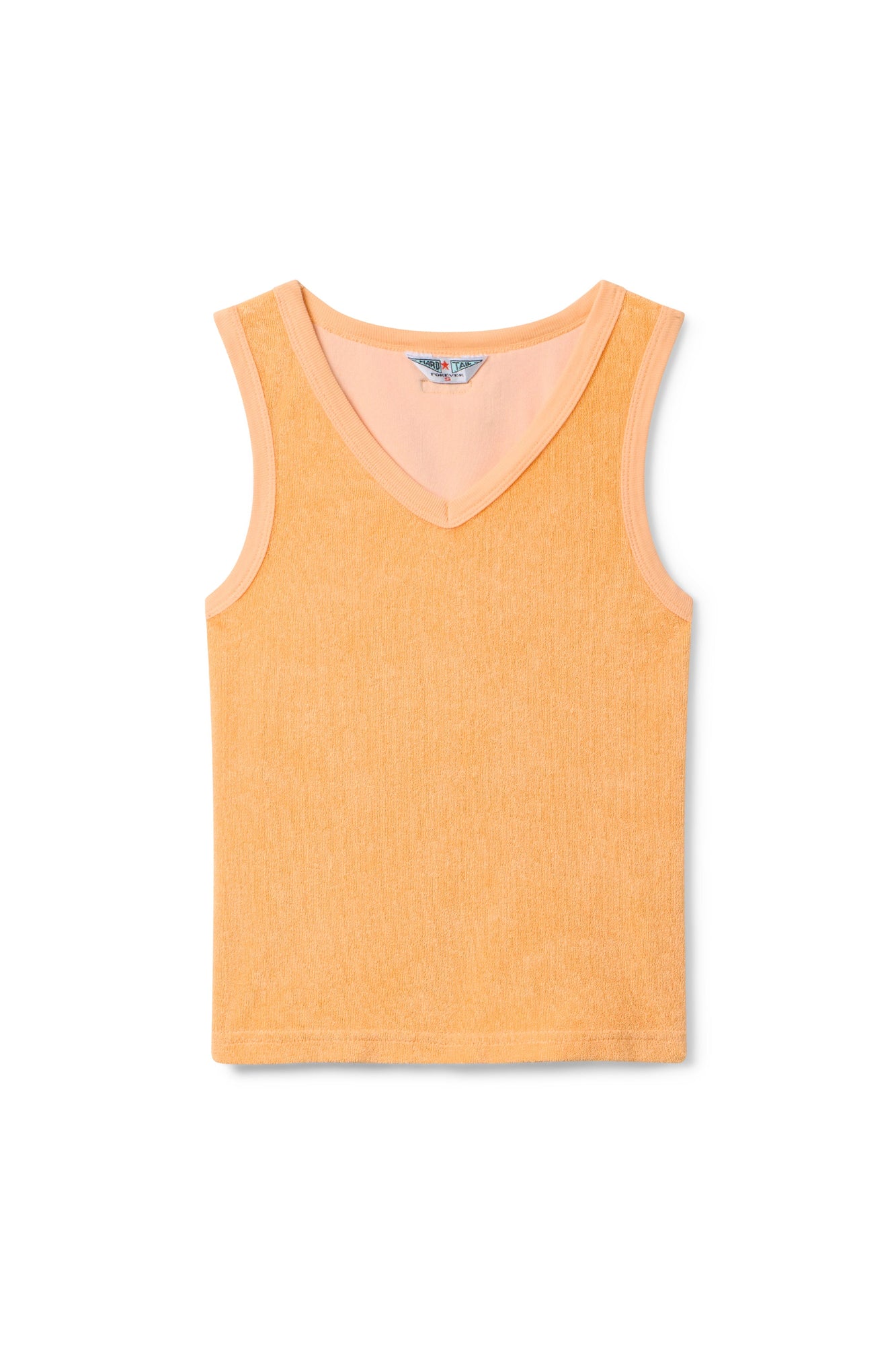 Women | Vintage Terry Fast Back V-Neck Tank | Orange Creamsicle
