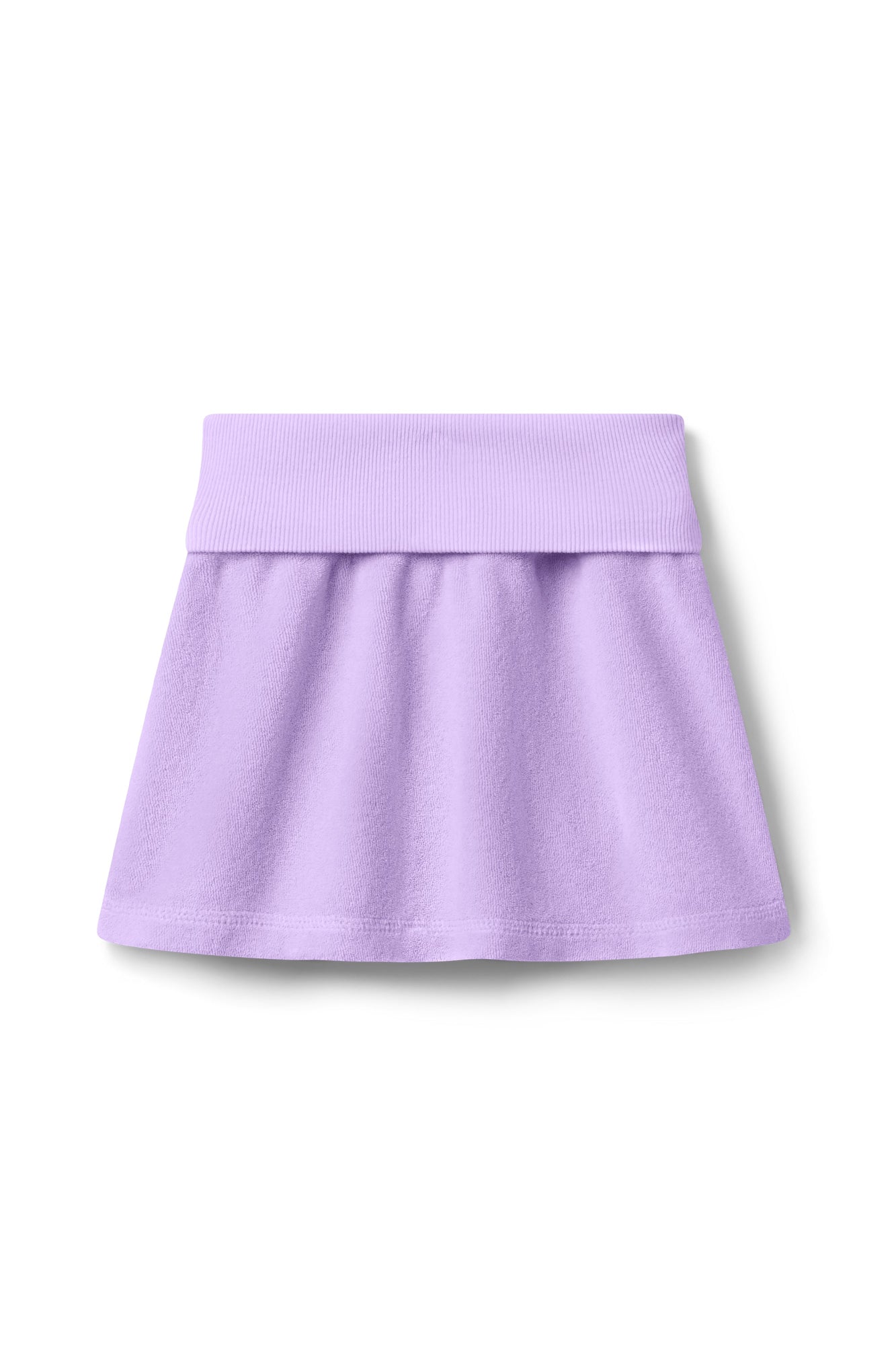 Kids | Kids Terry Rolldown Mini Skirt | Lilac