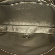 Chanel | Pre-Owned Mini Embellished Calfskin Chevron Square Envelop Flap | Gray