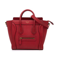 Celine | Pre-Owned Nano Leather Luggage Tote | Red