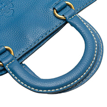 Prada | Pre-Owned Vitello Daino Canapa Open Convertible Tote | Blue