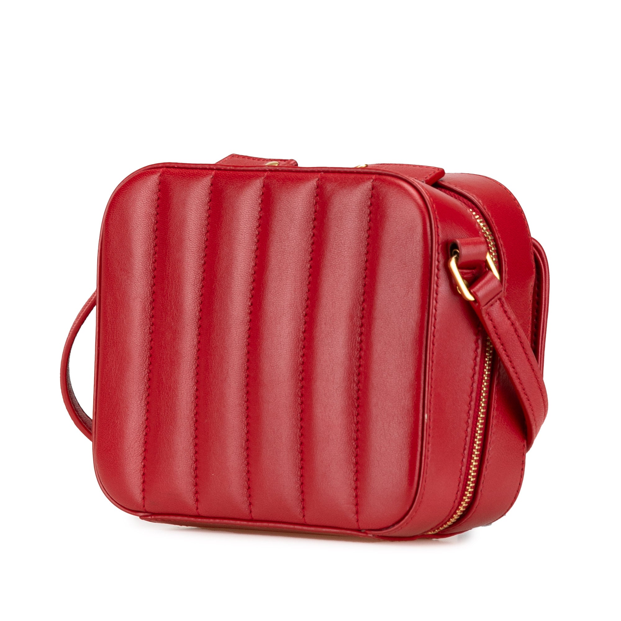 Saint Laurent | Pre-Owned Toy Lambskin Vicky Crossbody | Red