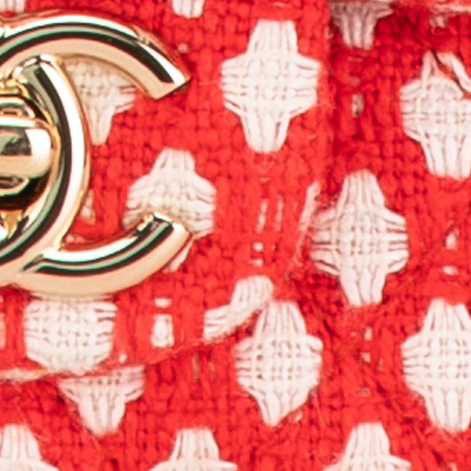 Chanel | Pre-Owned Jumbo Tweed Double Flap | Red