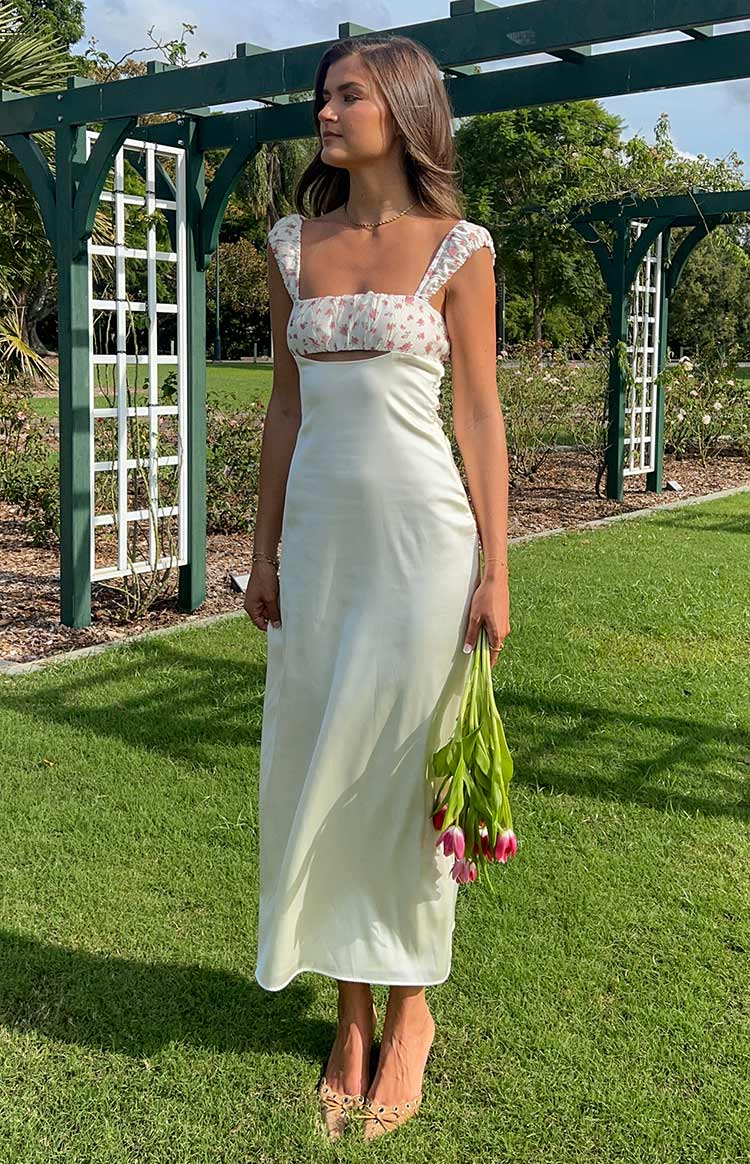 Yolandah Chiffon Maxi Dress | Cream
