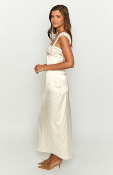 Yolandah Chiffon Maxi Dress | Cream