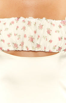 Yolandah Chiffon Maxi Dress | Cream