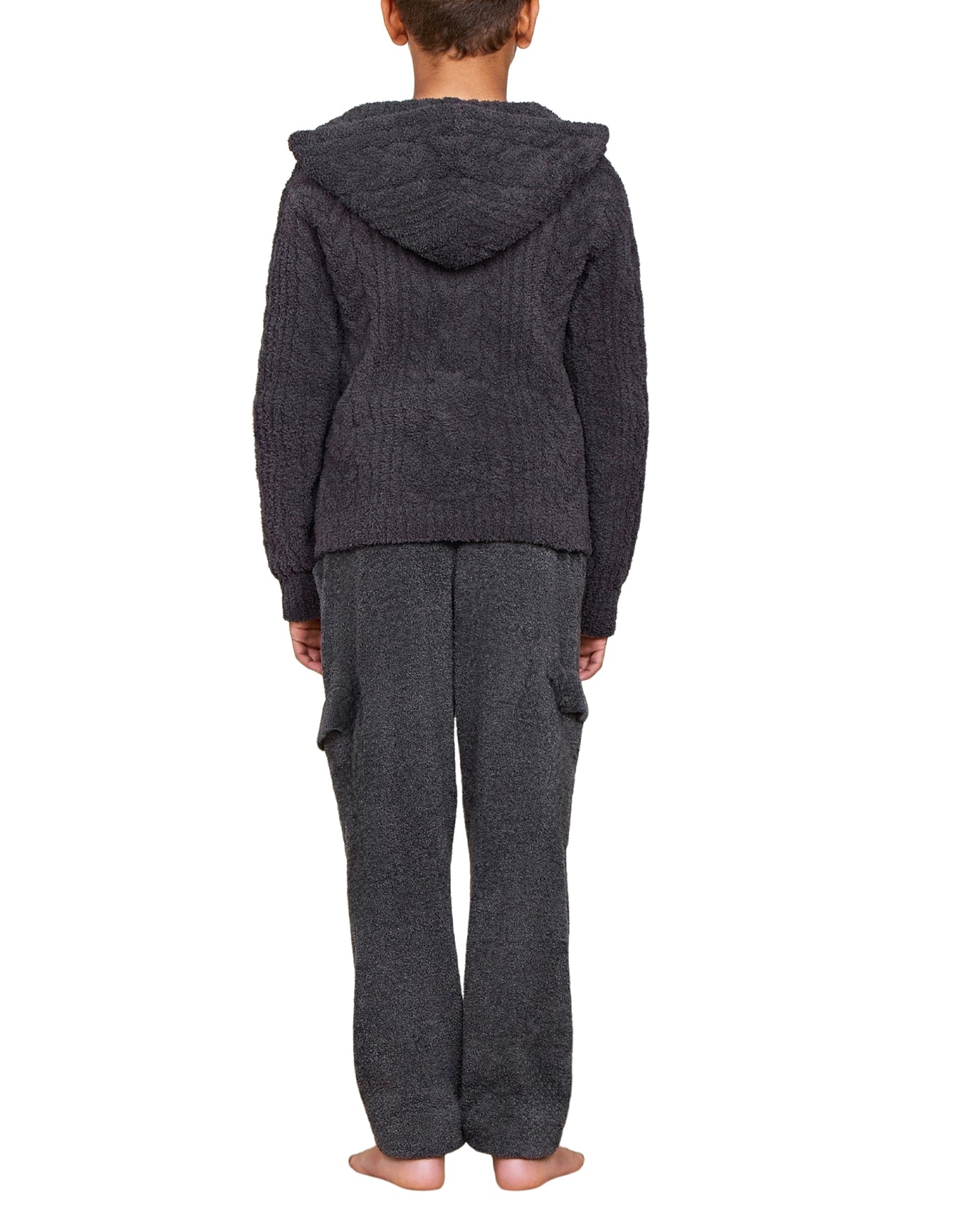 Youth | Cozychic Cable Hoodie | Carbon