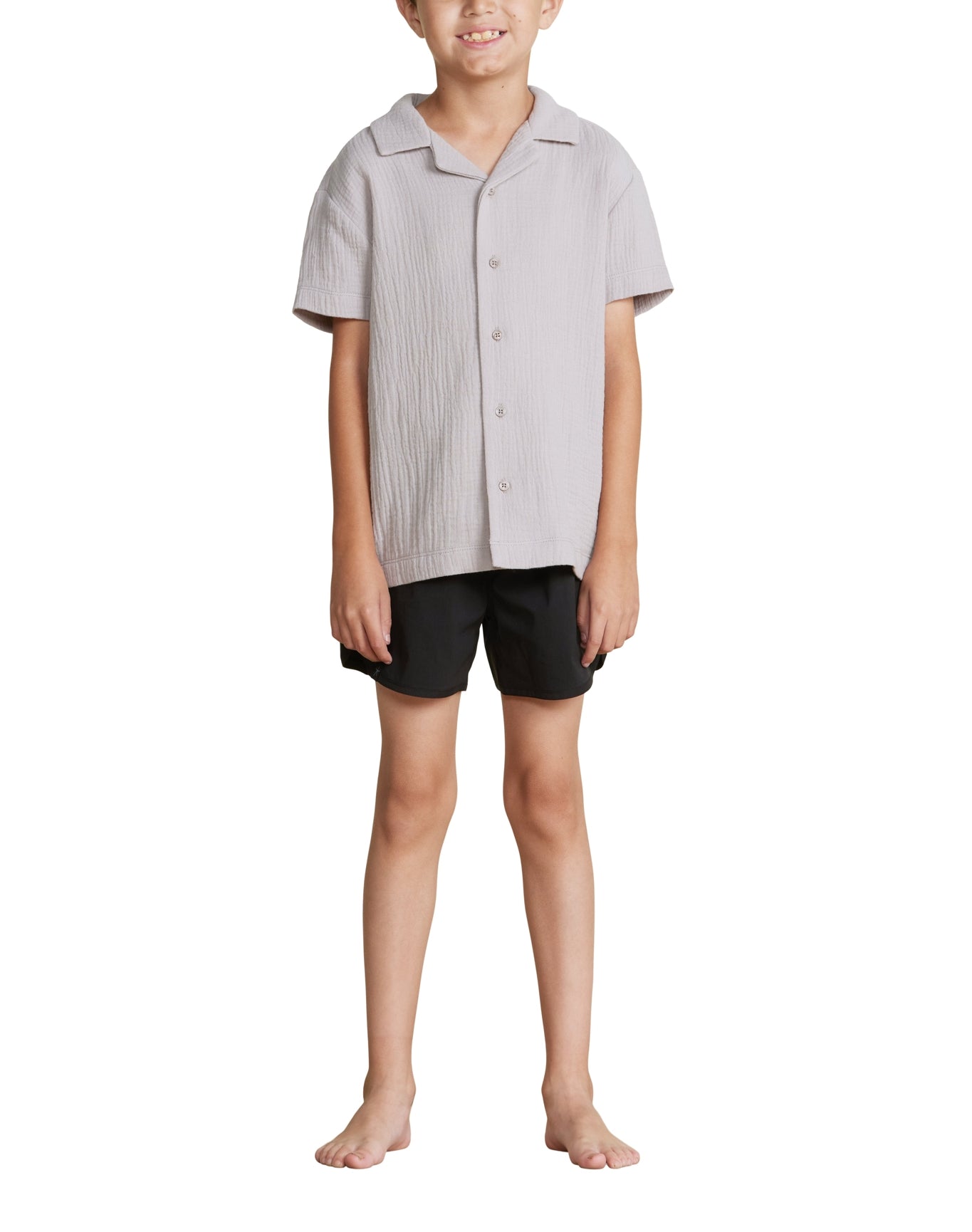 Youth | Elasticated Waist Boardshort | Black