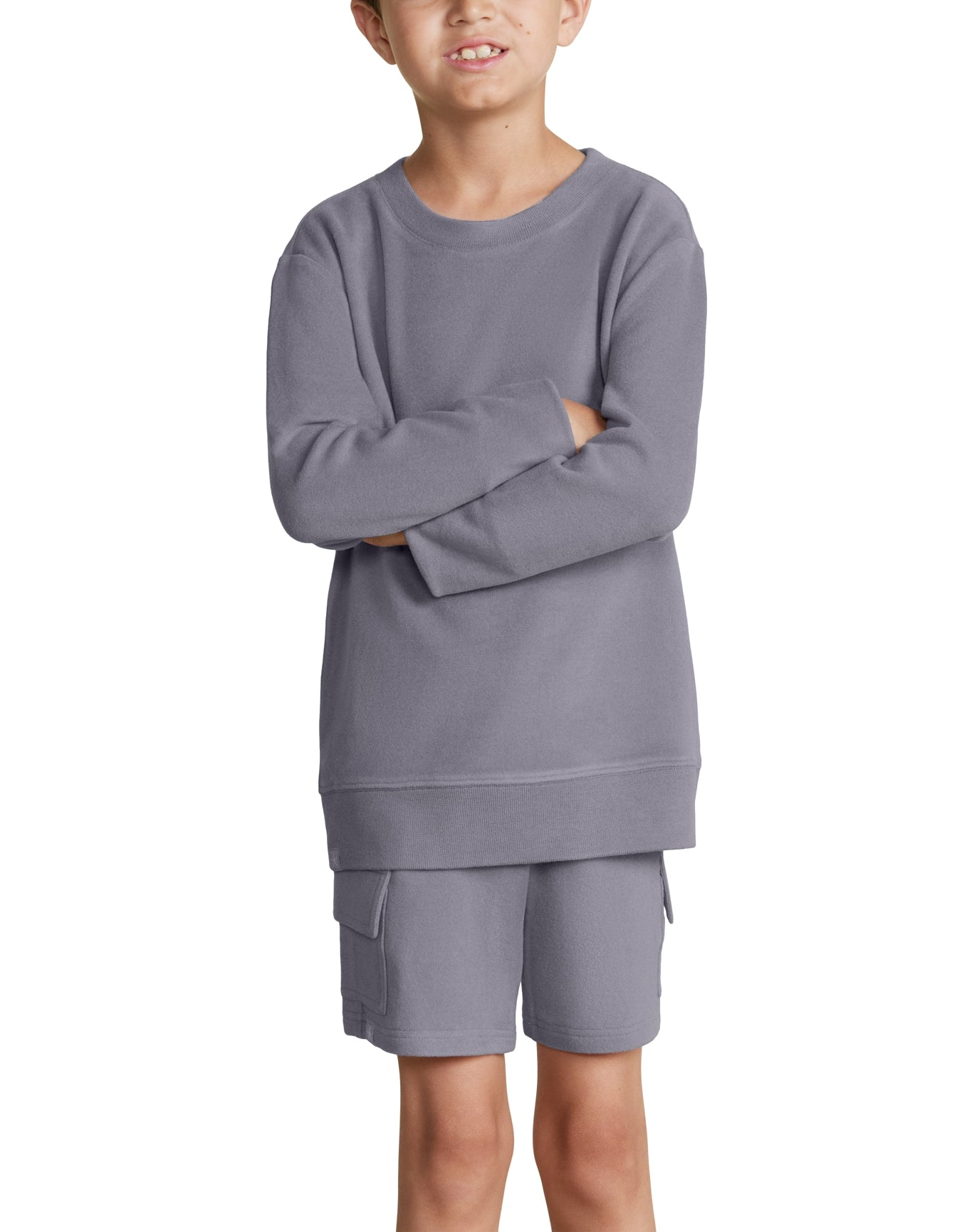 Youth | MC Brushed Fleece Cargo Short | Coal