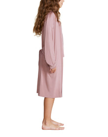 Youth | MC Soft Jersey Piped Robe | Teaberry-White