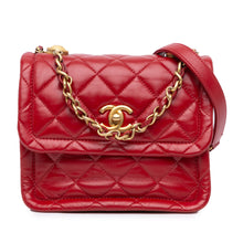 Chanel | Pre-Owned Mini Quilted Lambskin Soft Square Flap | Red
