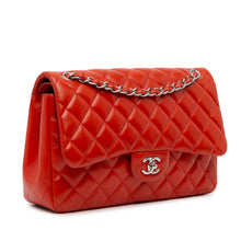 Chanel | Pre-Owned Jumbo Classic Lambskin Double Flap | Orange/Dark Orange