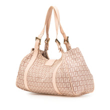 Fendi | Pre-Owned Zucchino Canvas Shoulder Bag | Pink/Light Pink