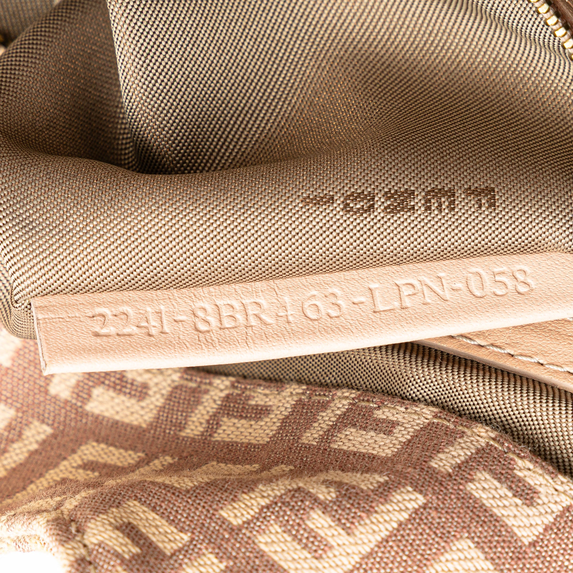 Fendi | Pre-Owned Zucchino Canvas Shoulder Bag | Pink/Light Pink